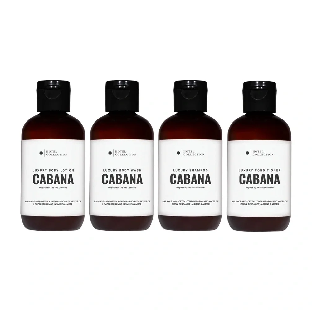 CABANA Luxury Travel Toiletries Set - HOTEL-INSPIRED TRAVEL SET of 4